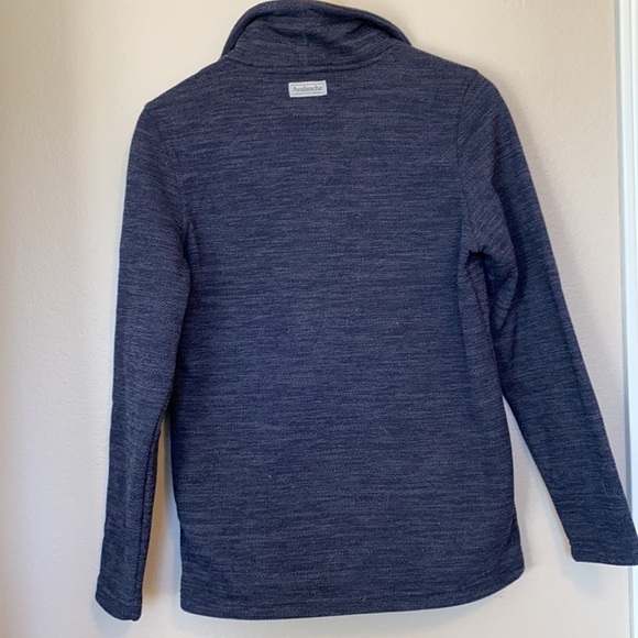 Avalanche Heathered Navy Cozy Quarter Button Sweater sz Small - Picture 11 of 11